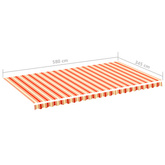 Zapasowa tkanina na markizę, żółto-pomarańczowa, 6x3,5 m, poliester