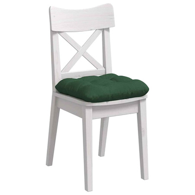 Poduszki na siedziska 4 pcs Ciemna zieleń 40 x 40 cm