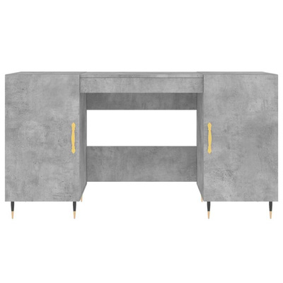 vidaXL Biurko, szarość betonu, 140x50x75 cm, materiał drewnopochodny wariant 10