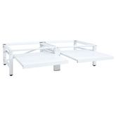 Podest pod pralkę i suszarkę z wysuwanymi półkami, biały