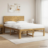 Podwójna rama łóżka z wezgłowiem ROSTOCK Biały 135 x 190 cm