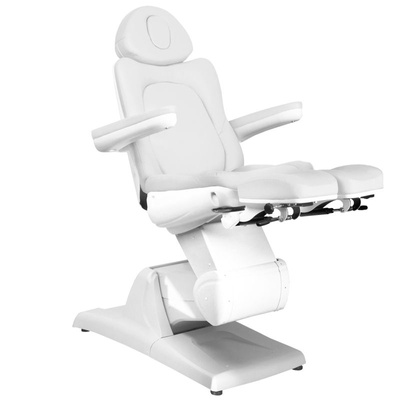 Fotel kosmetyczny elektr. Azzurro 870S pedi 3 siln. biały 106670