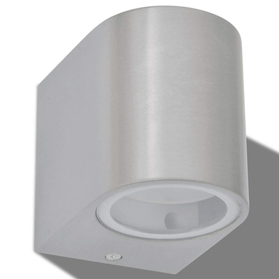 vidaXL Lampy ścienne zewnętrzne 2 szt., zaokrąglone, skierowane w dół