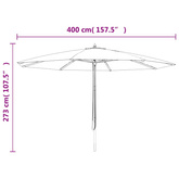 Parasol ogrodowy na drewnianym słupku, bordowy, 400x273 cm