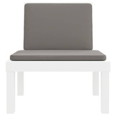 vidaXL Leżak z poduszkami biały, PP