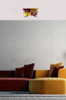 Lampa sufitowa czerwono-żółta Futura 94-01736