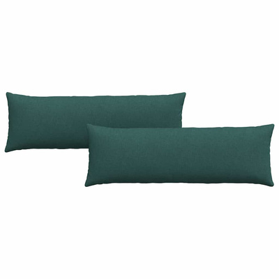 Poduszki na sofę 2 pcs Ciemna zieleń 120 x 40 cm tkanina