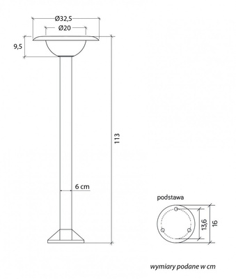 Lampa ogrodowa stojąca 1081-113
