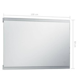 vidaXL Lustro łazienkowe z LED i czujnikiem dotykowym, 100x60 cm
