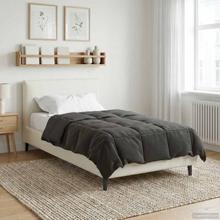 Kołdra na cały rok Kwiłtowany Antracyt 140 x 220 cm Mikrofibra