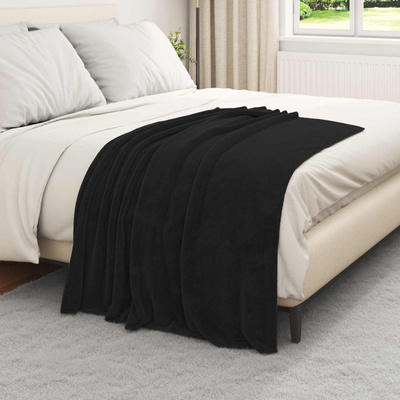 Koce narzutowe 6 pcs Czarny 130 x 150 cm Polar