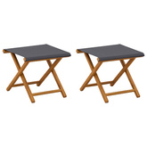Fotel ogrodowy 2 pcs Lite Drewno Eukaliptusowe Szary