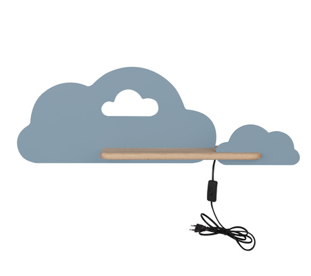 Kinkiet LED 5W dla dziecka niebieska chmurka z półką Cloud 21-75710