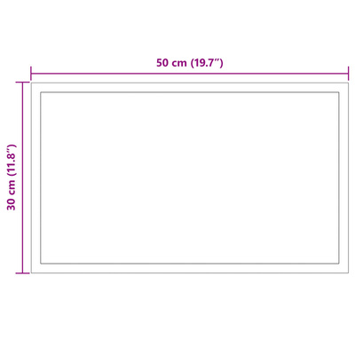 Lustro łazienkowe LED przezroczysty 50 x 30 cm szkło hartowane