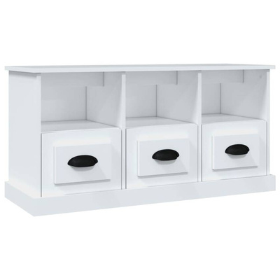 vidaXL Szafka pod TV, biała, 100x35x50 cm, materiał drewnopochodny