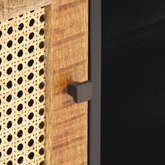 vidaXL Szafka pod TV, 90x30x40 cm, drewno mango i naturalna trzcina