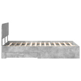 Ramka łóżka Betonowy szary 120 x 200 cm Drewno inżynieryjne