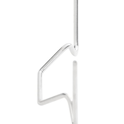 Spinki do szklarni, 100 szt., w kształcie W, stal galwanizowana