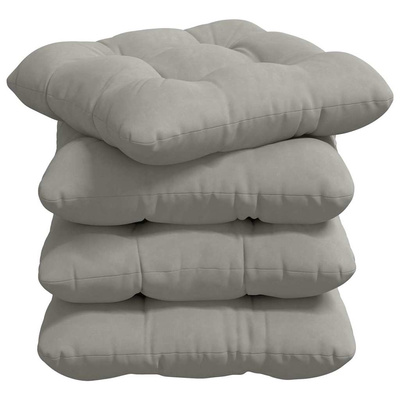 Poduszki na siedziska 4 pcs Jasnoszary 45 x 45 cm