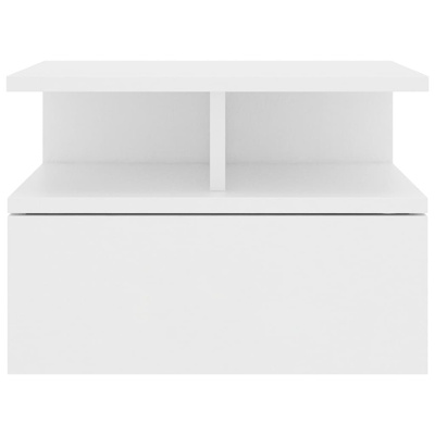 Wiszące szafki nocne, 2 szt., białe, 40x31x27 cm