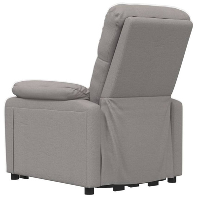 vidaXL Elektryczny fotel masujący, taupe, tkanina