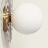 Kinkiet Złoty Kula Mleczna Abruzzo Gama G9