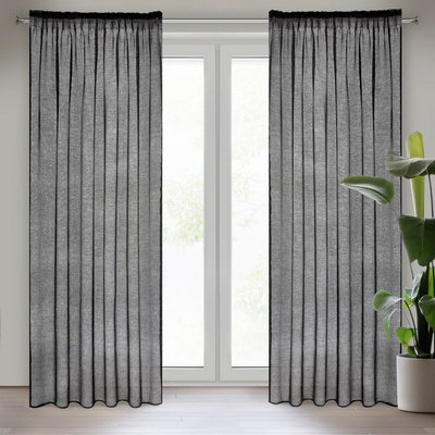 Firana Celine czarna 140x270