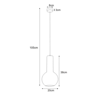 Lampa wisząca K-4520 z serii ARVI BLACK KAJA