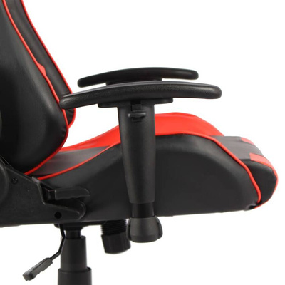 Obrotowy fotel gamingowy, czerwony, PVC vidaXL