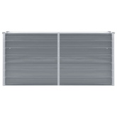 Podwyższona donica z galwanizowanej stali, 160x40x77 cm, szara