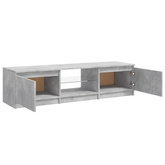 vidaXL Szafka pod TV z LED, szarość betonu, 140x40x35,5 cm
