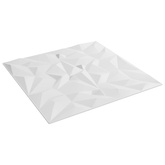 Panele ścienne 24 szt. 50 x 50 cm Biały Pianka XPS