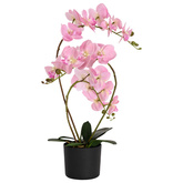 Sztuczny kwiat orchidei w doniczce różowy 45 x 15 x 65 cm