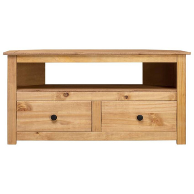 vidaXL Szafka narożna pod TV, 93x49x49 cm, lita sosna, seria Panama