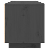 Szafka pod telewizor, szara, 80x35x40,5 cm, lite drewno sosnowe