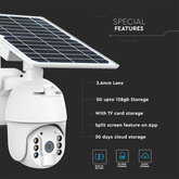1080P Kamera zewnętrzna SMART z panelem solarnym / Sensor / IP65 / Biała
