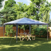 vidaXL Namiot imprezowy, 4 x 4 m, niebieski