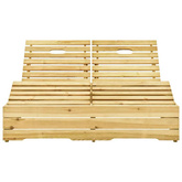 vidaXL Podwójny leżak z poduszkami, impregnowane drewno sosnowe