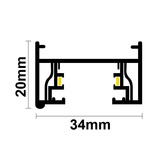SZYNOPRZEWÓD 1 FAZOWY PROFILE TRACK CZARNY 3M