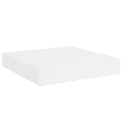 vidaXL Półki ścienne 2 szt., białe, wysoki połysk, 23x23,5x3,8 cm, MDF