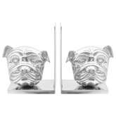 Podpórki do książek 2 pcs Srebrny 8 x 12 x 16,5 cm Aluminium