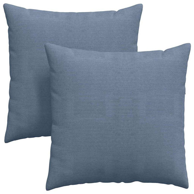 Poduszki na sofę 2 pcs Niebieski 60 x 60 cm Tkanina sztruksowa