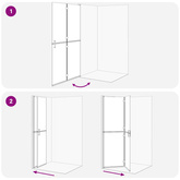 Ściana prysznicowa Walk-In Czarny 110 x 6,5 x 190 cm