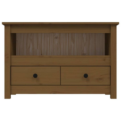 vidaXL Szafka pod TV, miodowy brąz, 79x35x52 cm, lite drewno sosnowe