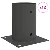 Okrągły kotwicy gruntowej 12 pcs antracytowy 15 x 15 x 15 cm