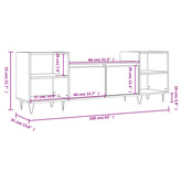 vidaXL Szafka pod TV, czarna, 160x35x55 cm, materiał drewnopochodny