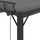 vidaXL Altana z żaluzjowym dachem 3x4 m, antracyt, tkanina i aluminium