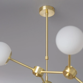 Lampa Sufitowa Złota Kule Mleczne Abruzzo Ricardo 6xE27