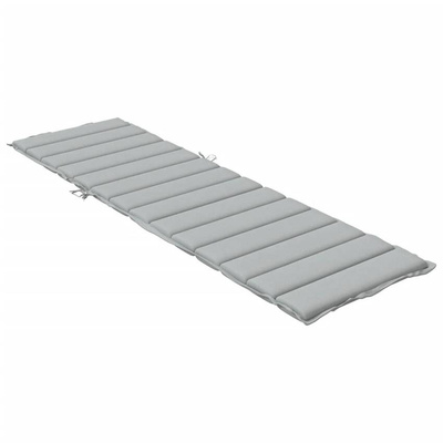 vidaXL Poduszka na leżak, jasnoszary melanż, 200x50x4 cm, tkanina