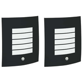 Zewnętrzna lampa ścienna 2 pcs Czarny 23.5 x 9 x 26 cm